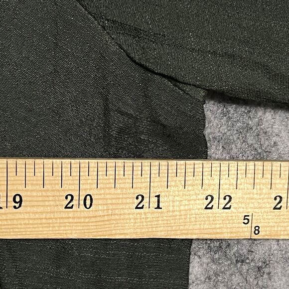 Zac & Rachel Tunic Blouse Women’s Large Top Green Roll Tab Lightweight NWT - Picture 5 of 15